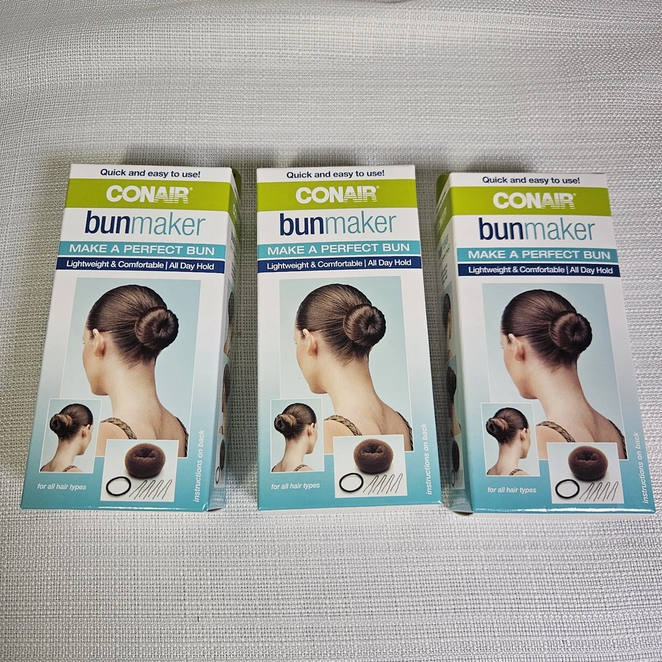 CONAIR BUN MAKER - 6 件套 - 3 包 - 轻巧舒适 (55583) — 第 1/4 张图片