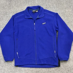 VTG Patagonia Regulator R3 Radiant Polartec Blue Fleece Zip-Up Jacket Mens Large - Picture 1 of 11