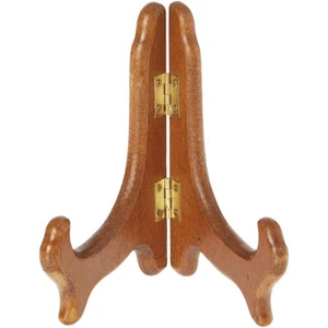 Bard's Hinged Medium Wood Stand, 5" H x 5.75" W x 3.75" D (For 5" - 7.5" Plates) - Picture 1 of 1