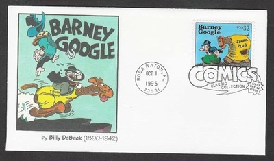 #3000i 32c Comic Strip Classics -Barney Google by  Billy DeBeck-Fleetwood FDC - Image 1 of 2