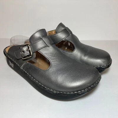 Туфли-сабо ALEGRIA Comfort Classic PG Lite серебристые металлик кожа ALG-203 размер 40 - Изображение 1 из 4