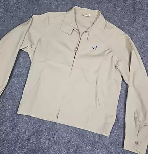 Vintage Flying Scotsman Jacket Coat Mens Size 38 Medium Khaki Tan Beige Zip 80's - Picture 1 of 8