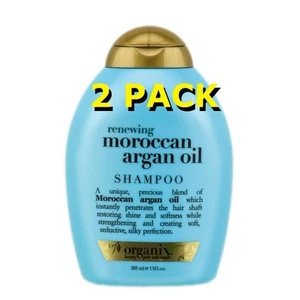 2 Pack Organix Ogx Renewing Moroccan Argan Oil Shampoo 13 fl oz 385 ml - Picture 1 of 2
