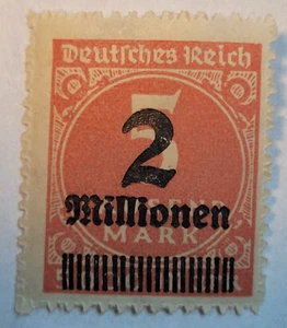DEUTSCHLAND ~ Deutsches Reich ~ 2 Millionen / 5 Mark ~ gestempelt / verschickt ~ um 1923 - Bild 1 von 6