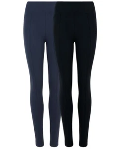 EX M&S MAGIC LEGGING PLAIN FULL LENGTH HIGH WAIST STRETCHY SKINNY PANTS PONTE - Picture 1 of 31