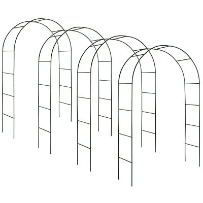 Rosenbogen Metall 4er Set Rosensäule Rankhilfe Rankgitter Garten Torbogen Ranke - Bild 1 von 4