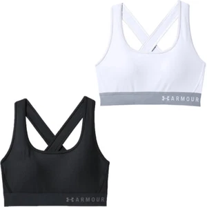 Under Armour Womens Sports Bra Mid Crossback Gym Training Tops Bras - Picture 1 of 18