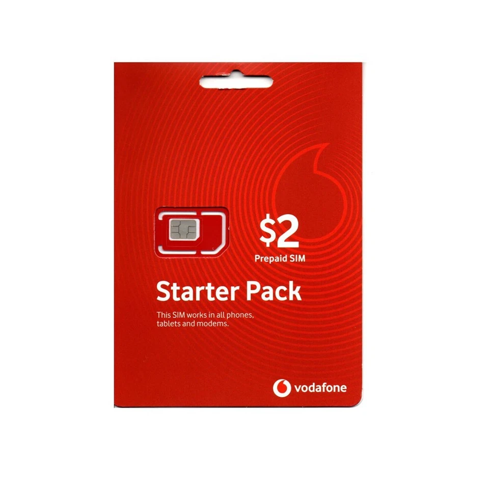 Vodafone $2 Australia sim card PAYG Prepaid SIM Starter - Image 1 of 1
