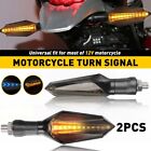 2pcs Motorcycle Turn LED Signals Lamp Sequential Flowing Lights Indicator Amber