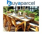 Charles Taylor 8 Seater Wooden Rectangular Dining Table & Chairs Garden