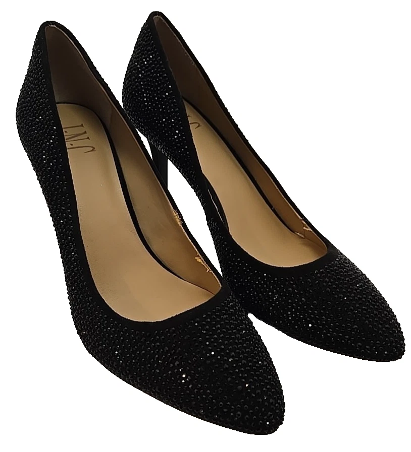 Inc International Concepts Womens Zitah3 Fabric Black/rhinestone Size 6.5 9aes