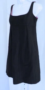 MILLY Women's Black Textured Sleeveless Empire Waist Dress Sz 4 - Picture 1 of 5