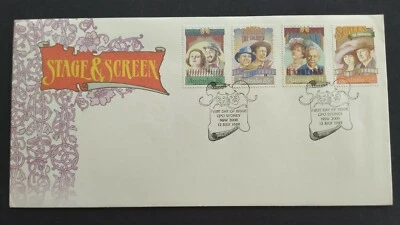 1989 Australia Stage & Screen Film Stars Music Actress Singers 4v Stamps FDC - Image 1 of 2