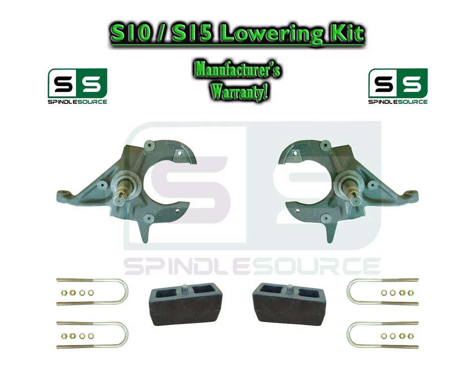 KIT DE HUSILLOS DE CAÍDA DE 2 PULGADAS PARA 82-05 Chevy S-10 S10 / GMC S-15 Sonoma Blazer Jimmy Foto 1 de 1