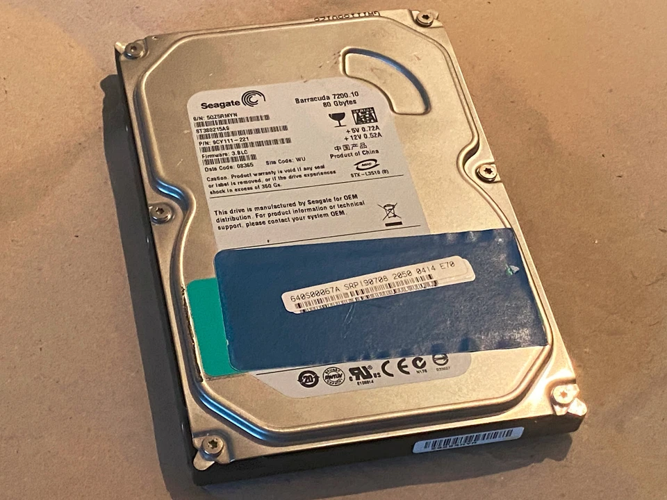 Xerox  Hard Disk 640S00067 A 9CY111-221 - Image 1 of 1