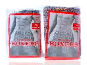 (6-Pairs) Men's 100% Cotton Boxers, 4XL For Waist 52"-54" Underwear Shorts, New - Picture 1 of 9
