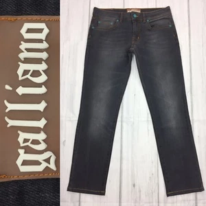 GALLIANO Ladies Jeans Blue Stretch Cotton Skinny Size 12 UK - Picture 1 of 9