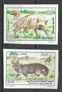 Algeria Threatened Species Striped Hyena Red Fox Imperfs Proofs Rotfuch ** 2007