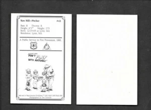 1991 ST. LOUIS CARDINALS SMOKEY SET-- KEN HILL / BLANK BACK - Picture 1 of 2