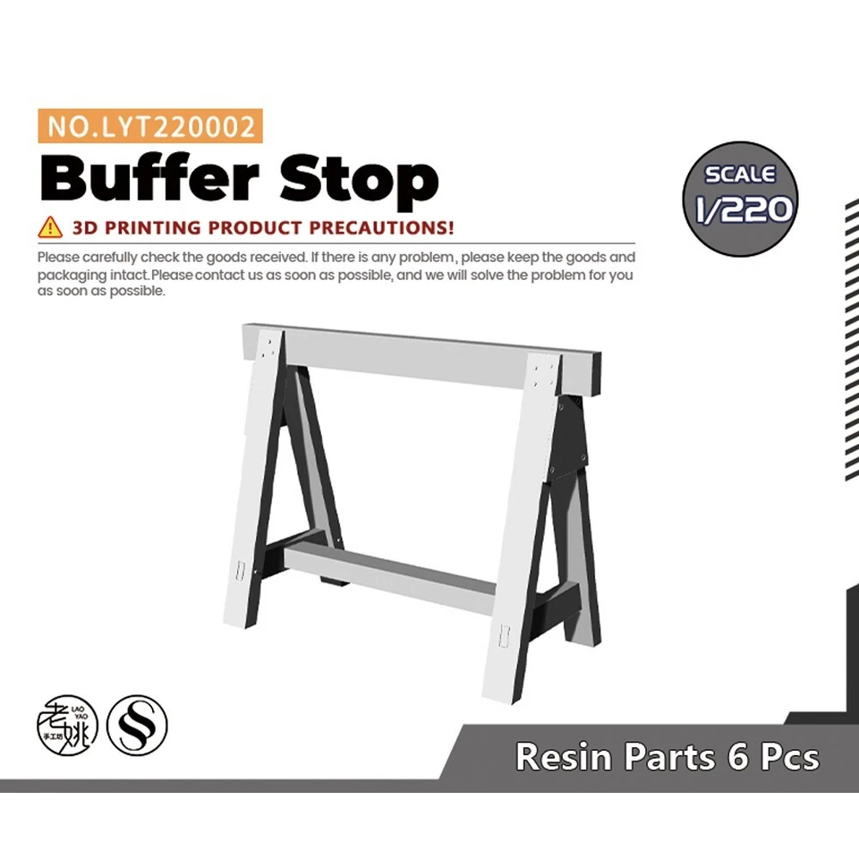 MRY-SFW Z Scale 1/220 Buffer Stop For Model Railroads Display Prop - Image 1 of 1