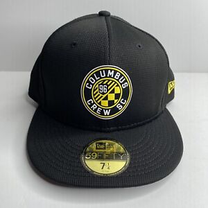 Columbus Crew SC MLS New Era 59Fifty Black Fitted Size 7 1/4 Hat Cap Soccer New