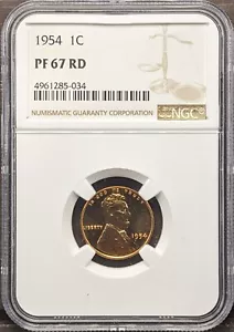 1954 U.S. Lincoln Wheat Cent Proof NGC PF 67 RED - Picture 1 of 4