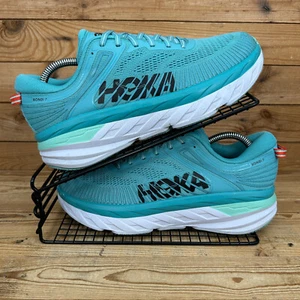Scarpe da ginnastica Hoka One One donna taglia UK 8 Bondi 7 blu acquerello running palestra - Foto 1 di 15