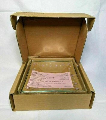 The Pampered Chef  Daisy Dessert Plates Set of 4 New in Box #2818 Retired - Image 1 of 4