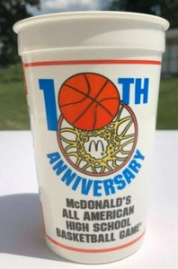 Vtg 1987 McDonalds All American High School Basketball 16oz Cup Game Souvenir - Picture 1 of 8