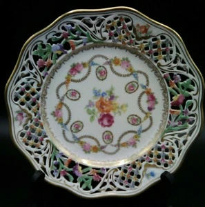 Vintage Schumann Bavaria Germany U.S Zone Reticular Plate 8"1/2 - Picture 1 of 2