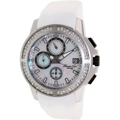Kenneth Cole New York White Silicone Chronograph Mens Watch KC2798 - Image 1 of 3