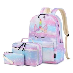 3Pcs colorful Backpack sets for Teen Girls Cute Bookbag School Daypacks for E... - Picture 1 of 6