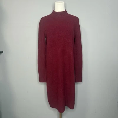 J. Crew Long Sleeve Burgundy Dress - Image 1 of 4