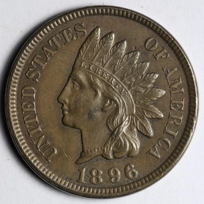 1896 Indian Head Cent Penny UNC *UNCIRCULATED* MS E130 WAYNM - Image 1 of 2