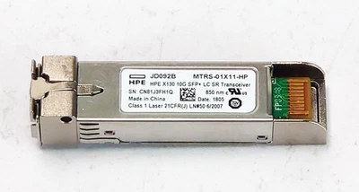 HPE 10Gb SFP+ JD092B X130 10G LC SR Transceiver Module MTRS-01X11-HP - Bild 1 von 3