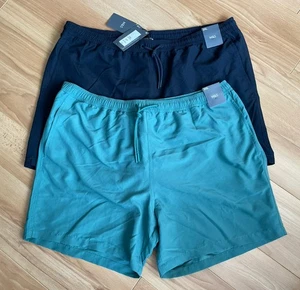 Herren M&S elastische Badeshorts Sonne Smart schnelltrocknend blau/grün Größe 2XL neu mit Etikett - Bild 1 von 6