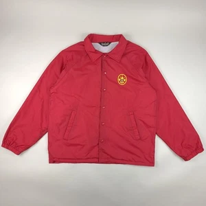 Vintage Boy Scouts Of America Coaches Jacket Mens Large Red Snap Button BSA - Picture 1 of 9