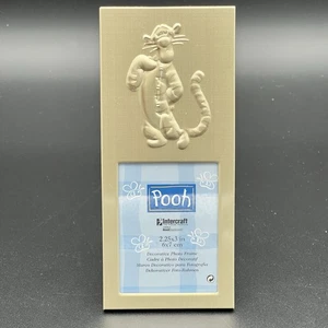 Disney Tigger Gold Metal Embossed Picture Frame Nursery Holds 2.25" x 3" Photo - Picture 1 of 5