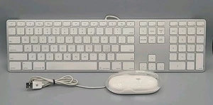 Apple White Aluminum USB Wired Keyboard A1243 and Apple wired Mouse M5769 - Picture 1 of 8