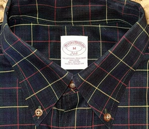 Brooks Brothers 346 Herren Hemd Mehrfarbig Kariert Bügelfrei Button Down Größe M - Bild 1 von 3