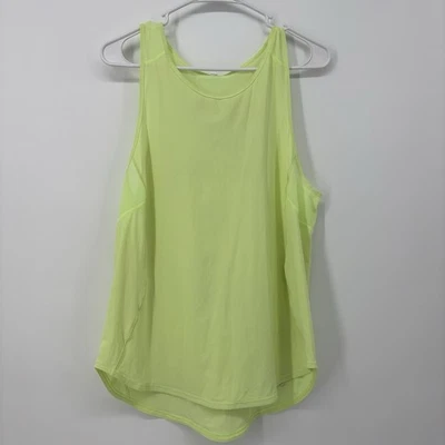 Lululemon Neon Yellow Sculpt Tank Top Reflective Mesh Running Shirt Womens 8 - Image 1 of 4