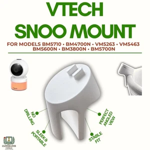 VTech Snoo Camera Mount: Angled, Clip-On, No Drill, 3D Printed - Picture 1 of 8
