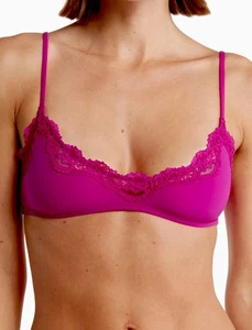 NWT SKIMS Women’s Fits Everybody LACE Scoop Bralette Fuchsia Pink Wireless XL - Picture 1 of 8