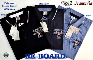 POLO MEZZA MANICA CALIBRATA BE BOARD COTONE JERSEY 3 COLORI MIS. 3XL 4XL 5XL - Imagen 1 de 8