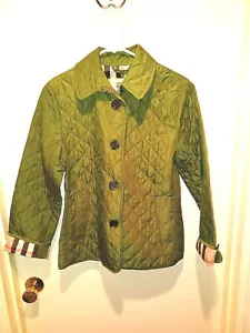 BURBERRY BRIT COPFORD Quilted Jacket Coat Olive Green Medium - Picture 1 of 5