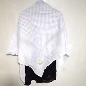 PAÑUELO BLANCO ALJAZEERA ÁRABE SAUDÍ SHEMAGH KEFFIYAH IMAMAH - Imagen 1 de 6