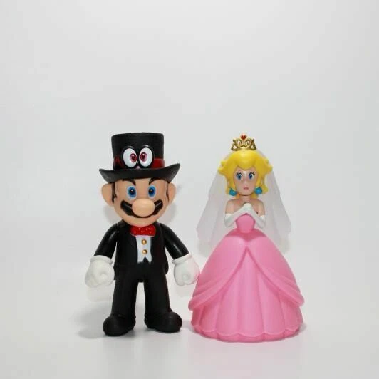 2 PIEZAS Super Mario Odyssey Disfraz de Boda Princesa Melocotón Figura de Acción, Nuevo con Etiquetas Foto 1 de 4