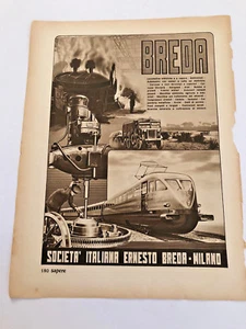 Clipping ritaglio pubblicità Breda Società Italiana Ernesto Breda Milano 1940 - Picture 1 of 1