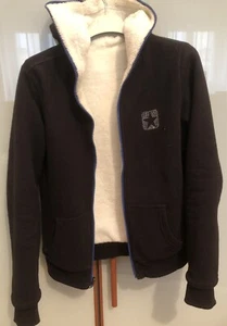 CONVERSE Giacca Felpa Reversibile orsetto sherpa con cappuccio Taglia S - Foto 1 di 5
