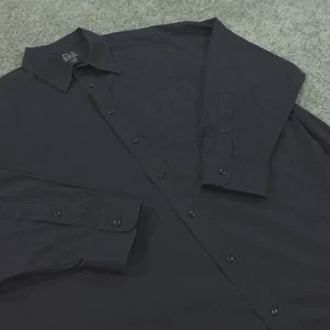 Jos A Bank Dress Shirt Mens 17.5 34 Button Up Long Sleeve Black Traveler - Picture 1 of 9